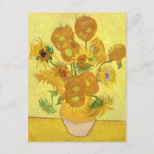 Vase with fifteen sunflowers by Vincent Van Gogh Briefkaart