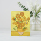 Vase with fifteen sunflowers by Vincent Van Gogh Briefkaart (Staand voorkant)