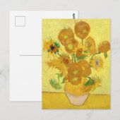 Vase with fifteen sunflowers by Vincent Van Gogh Briefkaart (Voorkant / Achterkant)