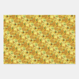Vase with fifteen sunflowers by Vincent Van Gogh  Inpakpapier Vel