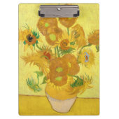 Vase with fifteen sunflowers by Vincent Van Gogh Klembord (Voorkant)