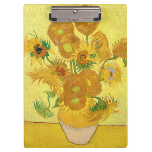 Vase with fifteen sunflowers by Vincent Van Gogh  Klembord