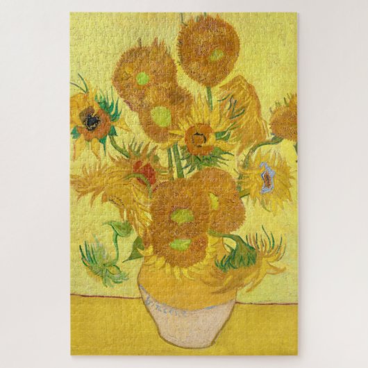 Vase with fifteen sunflowers by Vincent Van Gogh Legpuzzel (Verticaal)