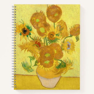 Vase with fifteen sunflowers by Vincent Van Gogh  Notitieboek
