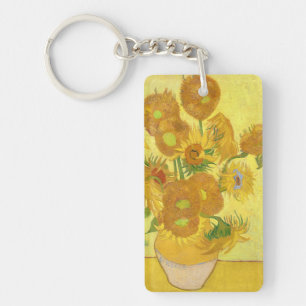 Vase with fifteen sunflowers by Vincent Van Gogh  Sleutelhanger
