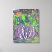 Vase with flowers canvas afdruk (Voorkant)