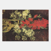 Vase with Gladioli, Carnations by Vincent van Gogh Inpakpapier Vel (Voorkant 3)