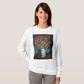 Vase with Poppies 1886 by Vincent van Gogh T-shirt (Voorkant volledig)