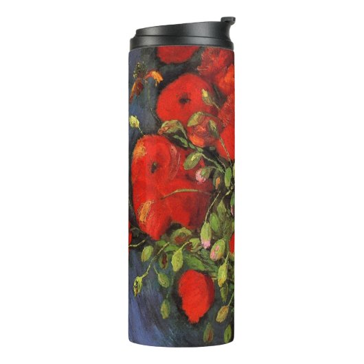 Vase with Red Poppies by Vincent van Gogh Thermosbeker (Gedraaid links)