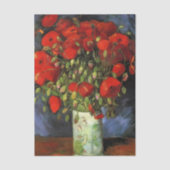 Vase with Red Poppies by Vincent van Gogh Tissuepapier (Voorkant)