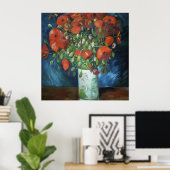 Vase with Red Poppies Vincent van Gogh Poster (Thuiskantoor)