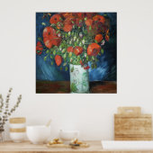 Vase with Red Poppies Vincent van Gogh Poster (Keuken)