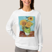 Vase with Three Sunglowers 1888 by Vincent van Gog T-shirt (Voorkant)