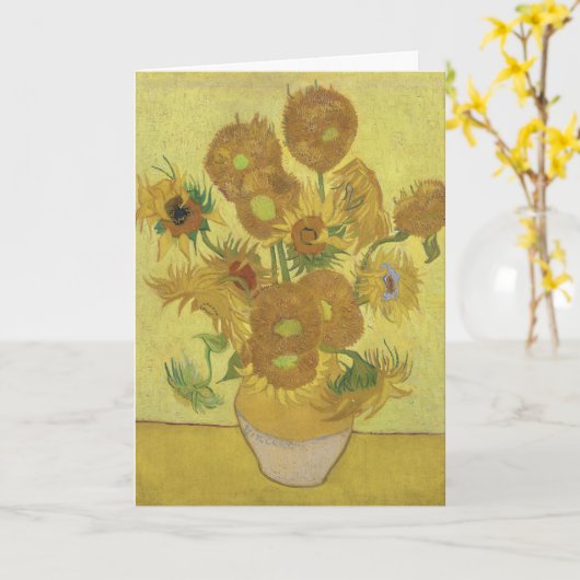 Vase with Twelve Sunflowers by Vincent van Gogh Kaart (Gele Bloem)