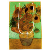 Vase with Twelve Sunflowers by Vincent van Gogh Medium Cadeauzakje (Achterkant)