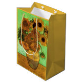 Vase with Twelve Sunflowers by Vincent van Gogh Medium Cadeauzakje (Achterkant Gekanteld)
