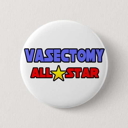 Vasectomie All Star Ronde Button 5,7 Cm (Voorkant)