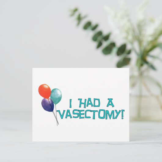 Vasectomie Briefkaart (Staand voorkant)