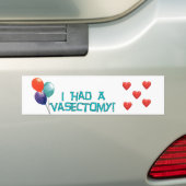 Vasectomie Bumpersticker (Op auto)