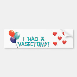 Vasectomie Bumpersticker