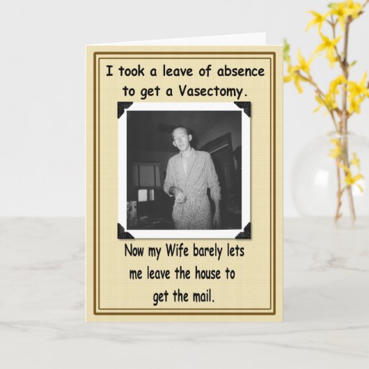 Vasectomie - gezond worden kaart (Gele Bloem)