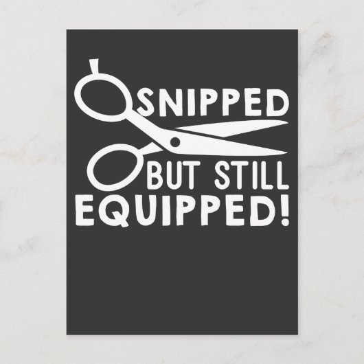 Vasectomie is doorgesneden maar nog steeds uitgero briefkaart (Voorkant)