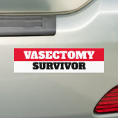 vasectomie overlevende bumpersticker (Op auto)