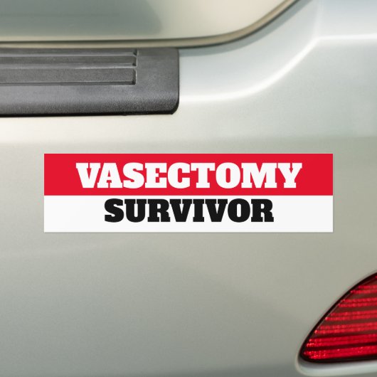 vasectomie overlevende bumpersticker (Op auto)