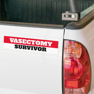 vasectomie overlevende bumpersticker