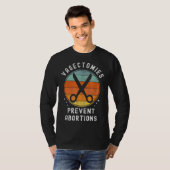 Vasectomie Prevent Aborations Retro Pro Choice Fun T-shirt (Voorkant volledig)