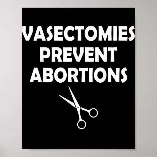 Vasectomie Prevent Abortion Feminist Women Right Poster (Voorkant)