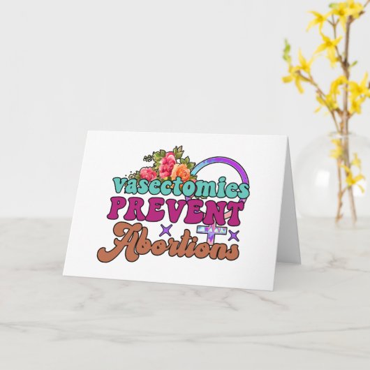 Vasectomie Voorkom abortus Kaart (blanco) (Gele Bloem)