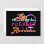Vasectomie Voorkomen abortus Briefkaart (Voorkant / Achterkant)