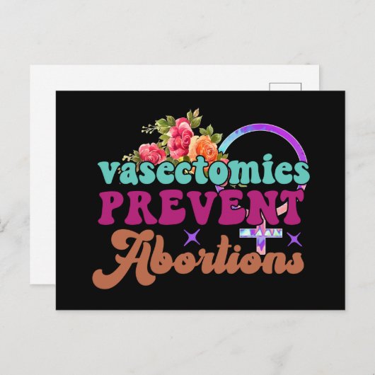 Vasectomie Voorkomen abortus Briefkaart (Voorkant / Achterkant)
