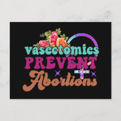 Vasectomie Voorkomen abortus Briefkaart (Voorkant)