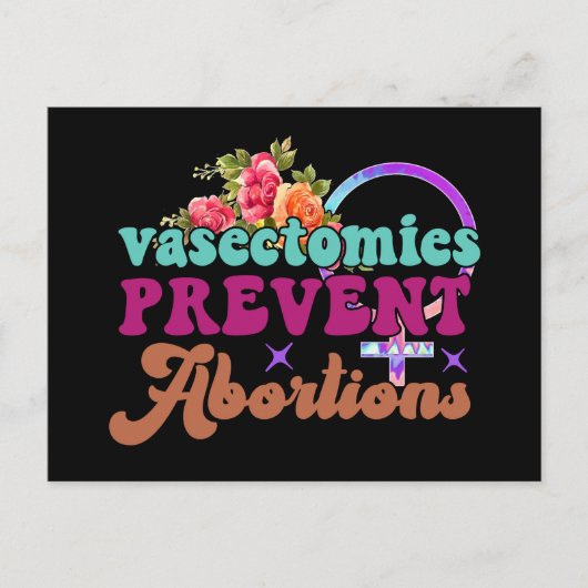 Vasectomie Voorkomen abortus Briefkaart (Voorkant)