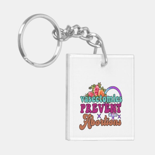 Vasectomie Voorkomen abortus Sleutelhanger (Voorkant Links)