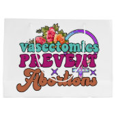 Vasectomie voorkomt abortus Gift Bags Groot Cadeauzakje (Achterkant)