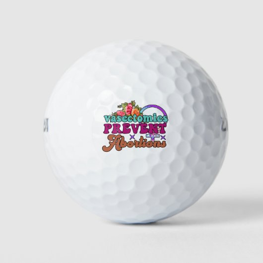 Vasectomie voorkomt abortus Golf Balls Golfballen (Voorkant)