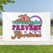 Vasectomie voorkomt abortusbanner spandoek (Buitenkant)