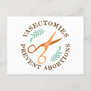 Vasectomieën voorkomen abortussen Activisme Briefk Briefkaart