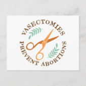 Vasectomieën voorkomen abortussen Activisme Briefk Briefkaart (Voorkant)