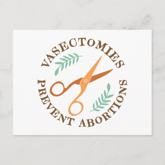 Vasectomieën voorkomen abortussen Activisme Briefk Briefkaart (Voorkant)