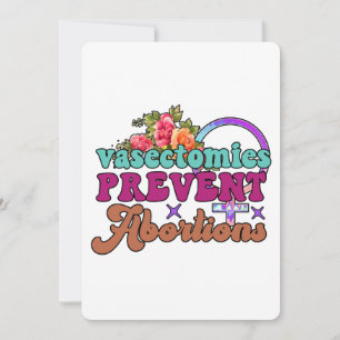 Vasectomieën Voorkomen Abortussen Plat Wenskaart Kaart