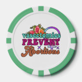 Vasectomieën voorkomen abortussen poker chips (Voorkant)