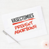 Vasectomieën voorkomen abortussen rechthoekige sticker (Envelop)