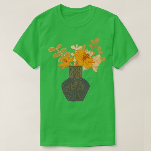 Vaseillustratie van de ventilator t-shirt (Design voorkant)