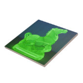 Vaseline glazen paard tegeltje (Zijkant)