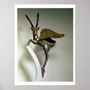 Vashandvat in de vorm van een gespleten ibex, Acha Poster