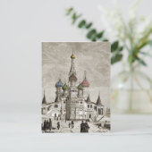Vasili Cathedral Red Square Onion Dome Theotokos Briefkaart (Staand voorkant)